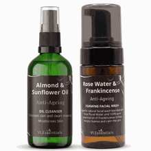 Load image into Gallery viewer, Anti-Ageing Cleansing Bundle with Oil Cleanser and Foaming Facial Wash for deep hydration and youthful skin