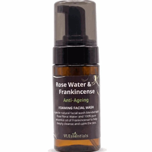 Load image into Gallery viewer, VLEssentials Anti-ageing Foaming Facial Cleanser with Rose Water and Frankincense 100ml bottle