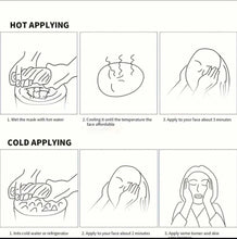 Load image into Gallery viewer, Hot and cold compress face towel for reusable facial steam skincare and moisturizing benefits