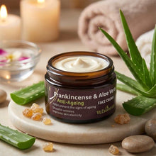 Load image into Gallery viewer, VLEssentials Anti-Ageing Face Cream with Frankincense and Aloe Vera 50g jar