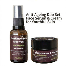 Load image into Gallery viewer, VLESSENTIALS Anti-Ageing Duo Set | Frankincense Serum + Cream | Firming Kit 30ml + 50g VLEssentials.Beauty
