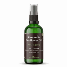 Load image into Gallery viewer, VLEssentials Anti-Ageing Facial Cleansing Oil with Almond and Sunflower Oil 100ml bottle

