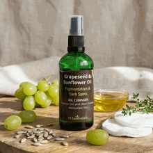 Load image into Gallery viewer, VLEssentials Grapeseed and Sunflower Facial Cleansing Oil for Pigmentation and Dark Spots 100ml bottle
