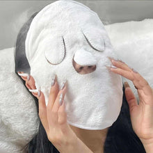 Load image into Gallery viewer, Hot and cold compress face towel used for reusable facial steam skincare and moisturizing benefits
