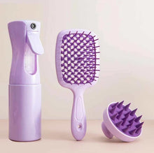 Load image into Gallery viewer, Set of 3 hollow scalp massage combs for relaxing hair care and shampoo massage
