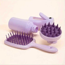 Load image into Gallery viewer, Set of 3 scalp massage combs with hollow design for hair care and shampoo massage

