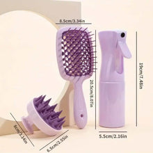 Load image into Gallery viewer, Set of 3 scalp massage combs for relaxing hair care and shampoo massage
