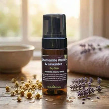 Load image into Gallery viewer, VLEssentials Chamomile &amp; Lavender Foaming Face Cleanser 100ml for dry skin hydration and soothing
