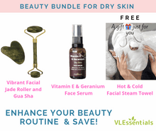 Load image into Gallery viewer, VLESSENTIALS Dry Skin Beauty Bundle - Enhance Your Daily Routine &amp; Save VLEssentials.Beauty

