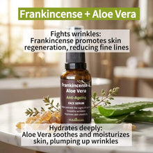 Load image into Gallery viewer, VLEssentials Anti-Ageing Face Serum with Frankincense and Aloe Vera in 30ml bottle Australian made
